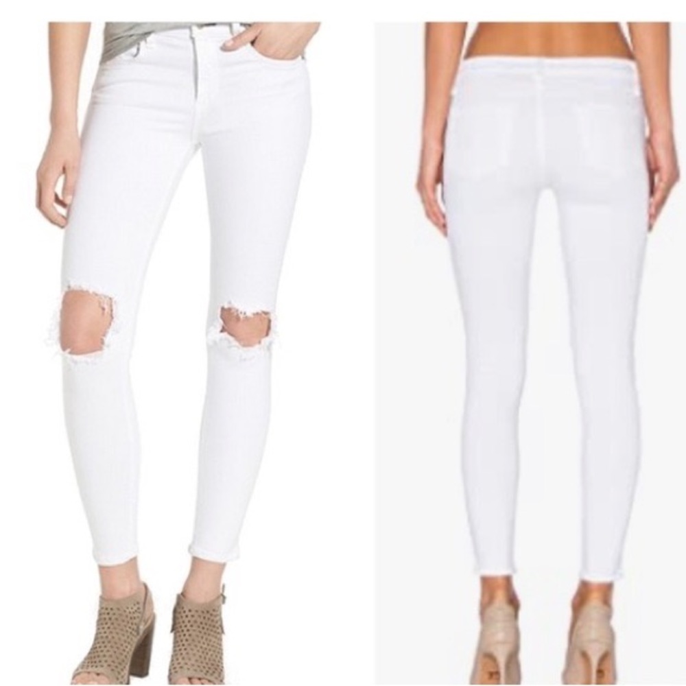 Rag & Bone NY White Distressed Jeans